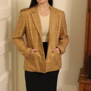 Talbots plaid checked blazer